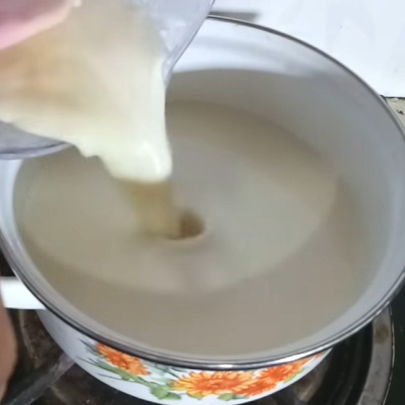 Step 3 Cooking the Milk and Mung Bean Mixture Coconut Milk Mung Bean Ice Cream