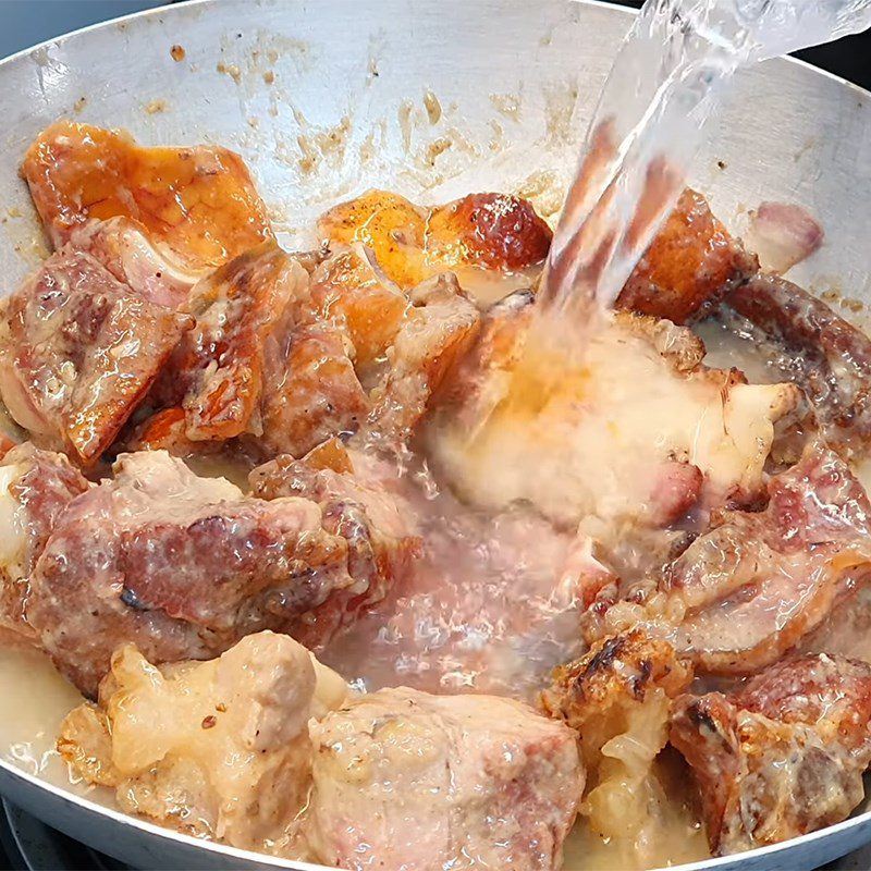 Step 3 Cooking Pork Belly Hot Pot with Taro Pork Belly Hot Pot