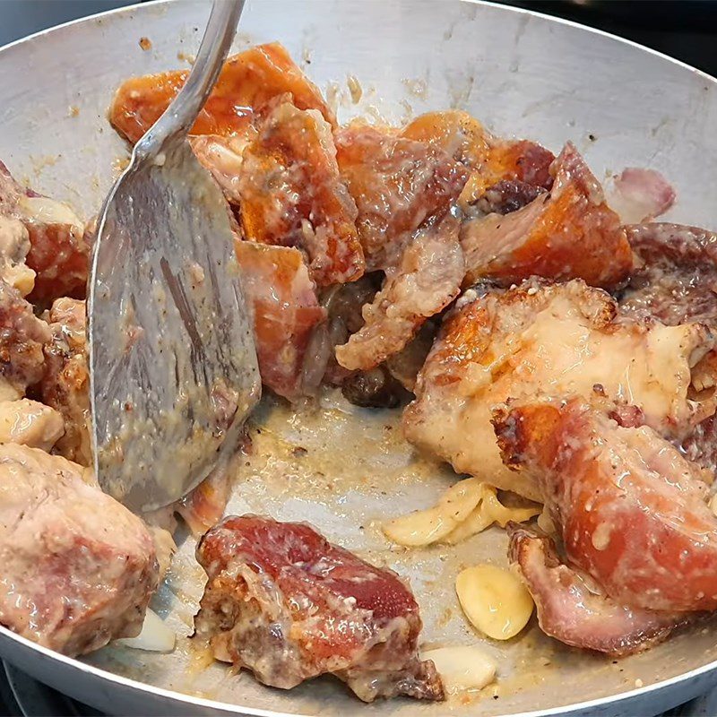 Step 3 Cooking Pork Belly Hot Pot with Taro Pork Belly Hot Pot