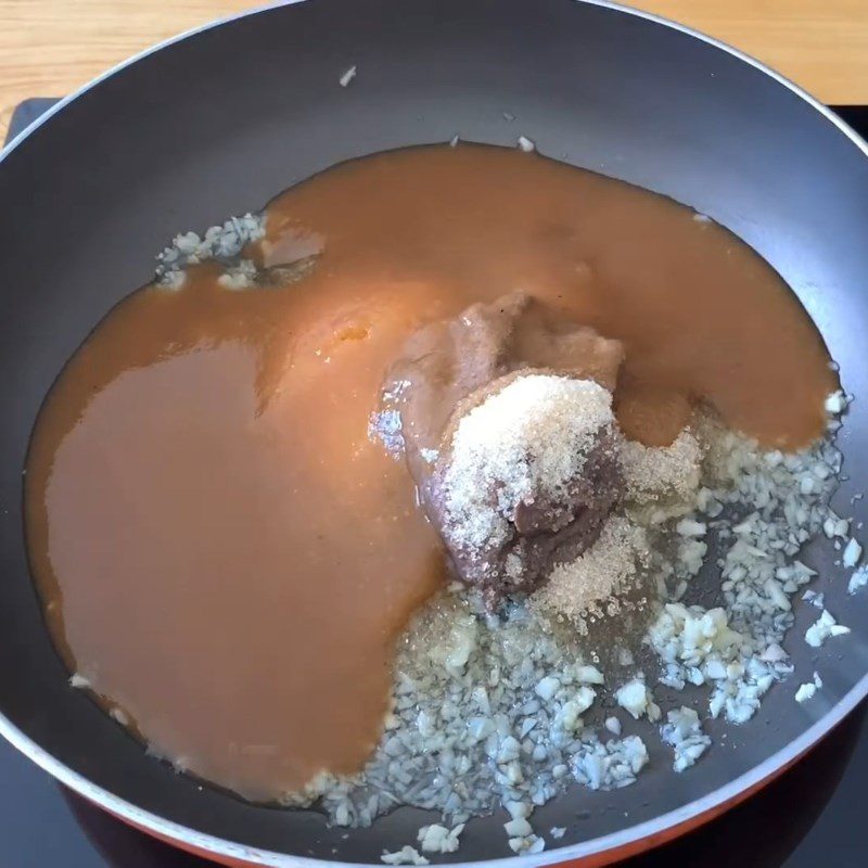 Step 2 Cooking the sauce Fermented shrimp paste for dipping rice paper