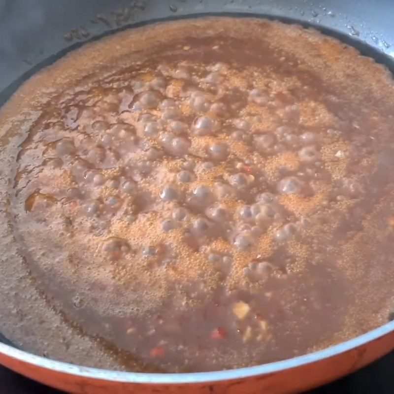 Step 2 Cooking the sauce Fermented shrimp paste for dipping rice paper
