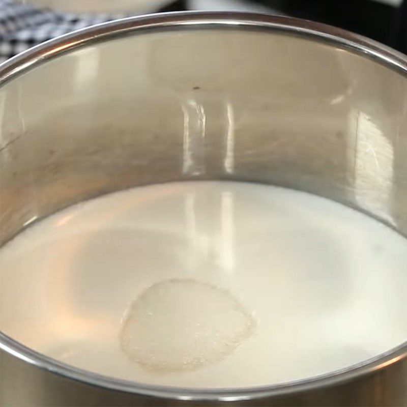 Step 1 Cook Coconut Milk Coconut Milk Taro Balls Dessert