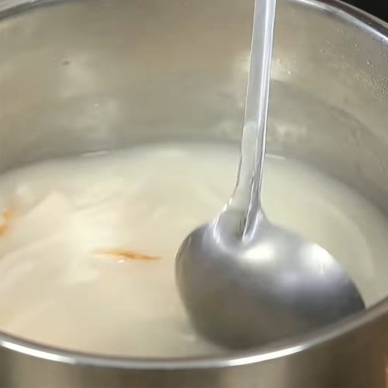Step 1 Cook Coconut Milk Coconut Milk Taro Balls Dessert