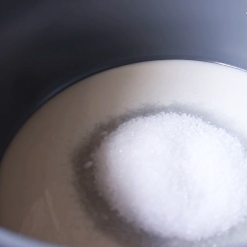 Step 4 Cooking coconut cream Bánh bò mít