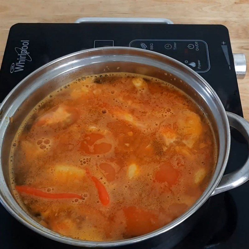 Step 4 Cook the broth Fish noodle soup