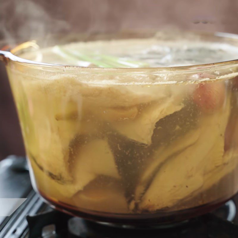Step 3 Cooking Fish Broth Bún chả cá Nha Trang