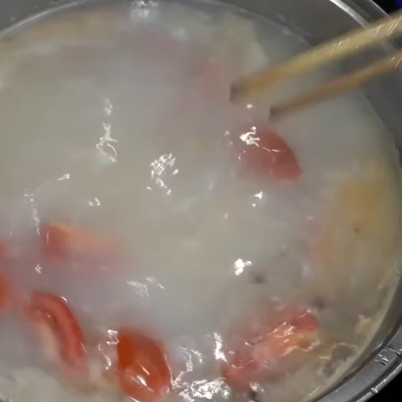 Step 4 Cooking broth for sour buffalo hot pot