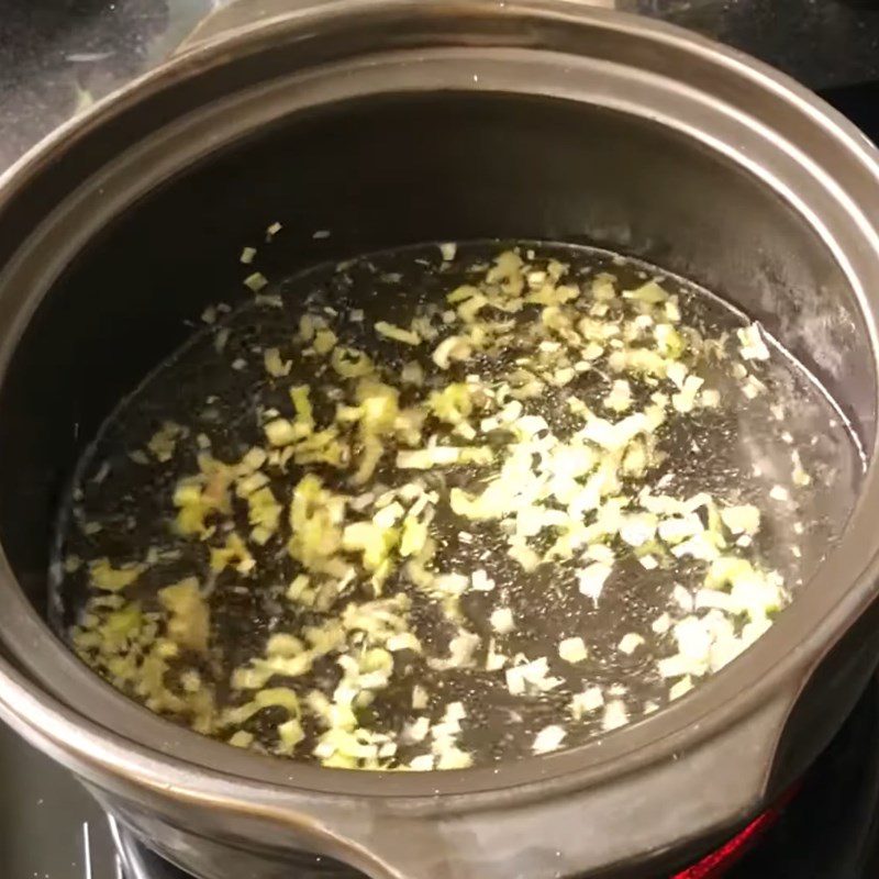 Step 4 Cooking the sour dipping broth for beef Hotpot