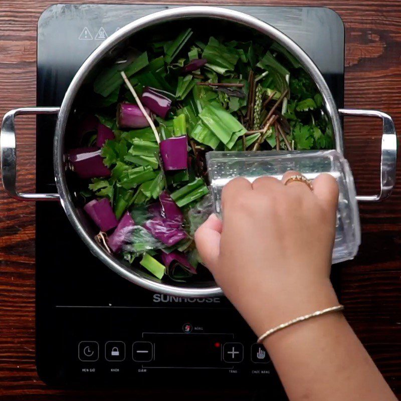 Step 2 Cook herbal water