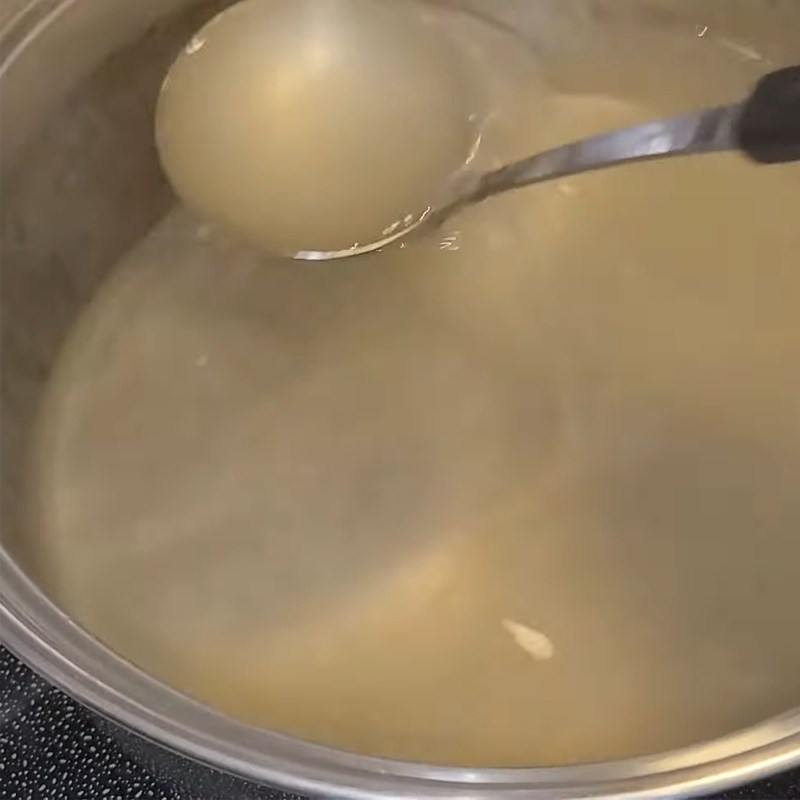 Step 4 Cooking jelly Mango jelly flan
