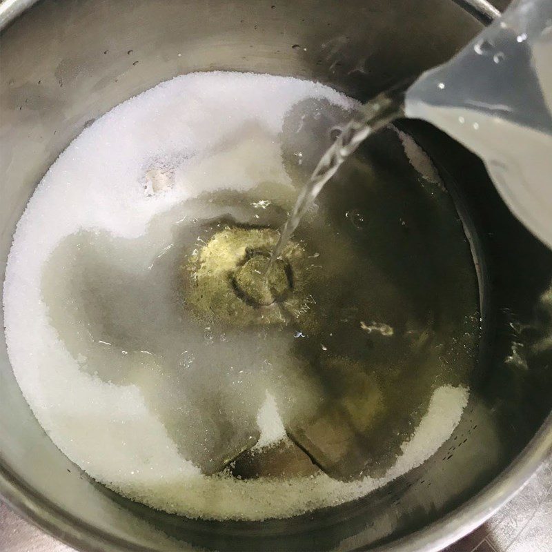 Step 2 Cooking coconut milk jelly Coconut milk jelly