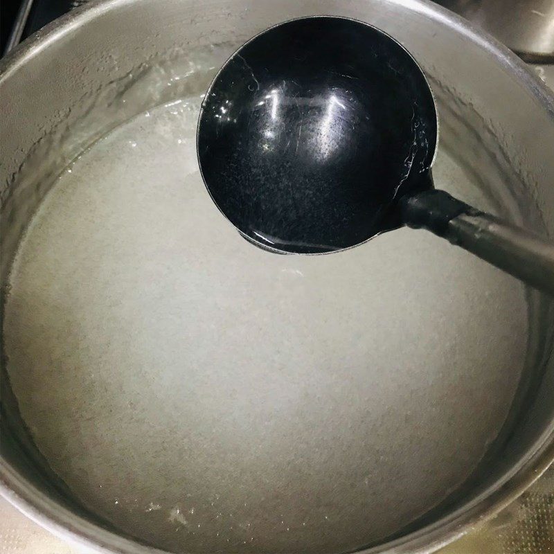 Step 2 Cooking coconut milk jelly Coconut milk jelly