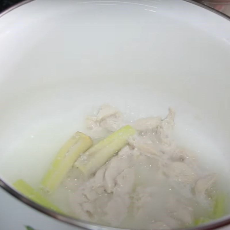Step 2 Cooking chicken with vegetables Baby food chicken with mustard greens