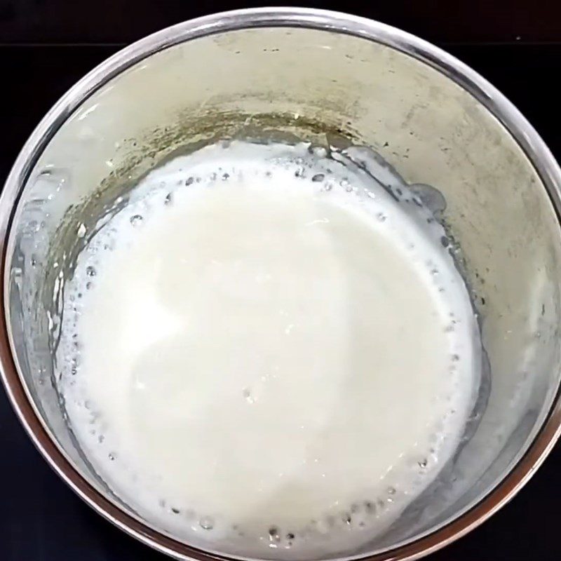 Step 3 Cooking mung bean and durian smoothie milk