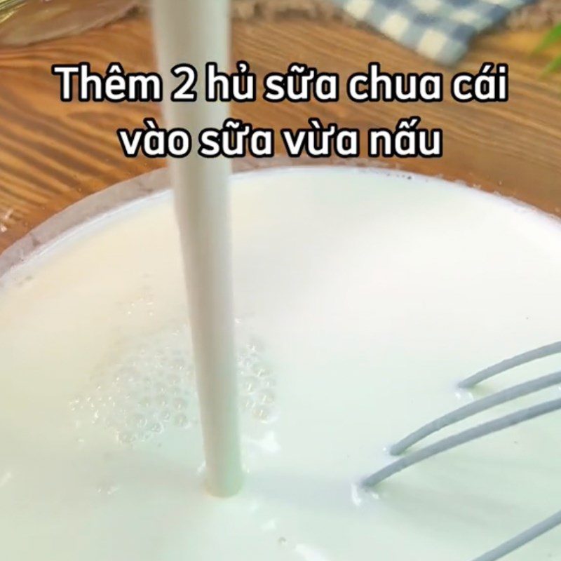 Step 2 Make yogurt Cheese yogurt with young green rice (Recipe from the TikTok channel Let's Cook with TasteVN)