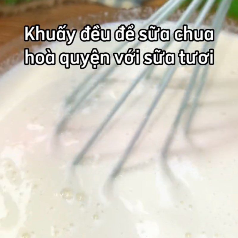 Step 2 Make yogurt Cheese yogurt with young green rice (Recipe from the TikTok channel Let's Cook with TasteVN)