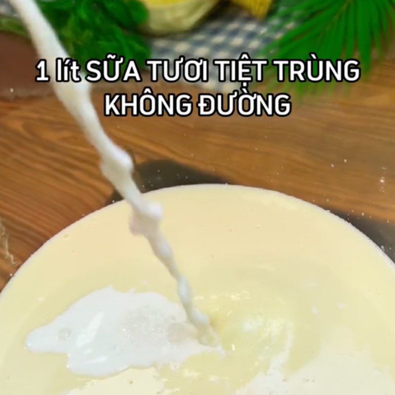 Step 2 Cook the yogurt Young Green Rice Cheese Yogurt (Recipe from the TikTok channel Vào bếp Cùng TasteVN)
