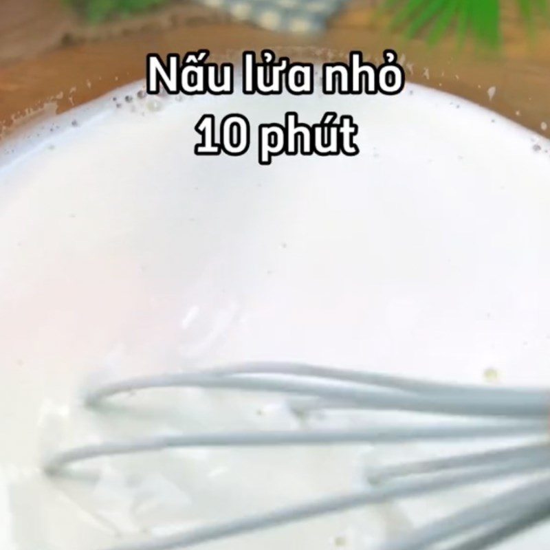 Step 2 Cook the yogurt Young Green Rice Cheese Yogurt (Recipe from the TikTok channel Vào bếp Cùng TasteVN)