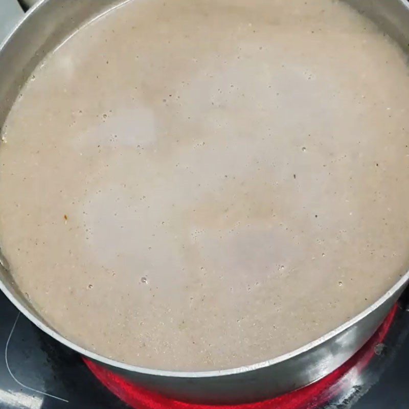 Step 3 Cooking brown rice peanut milk Brown rice peanut milk
