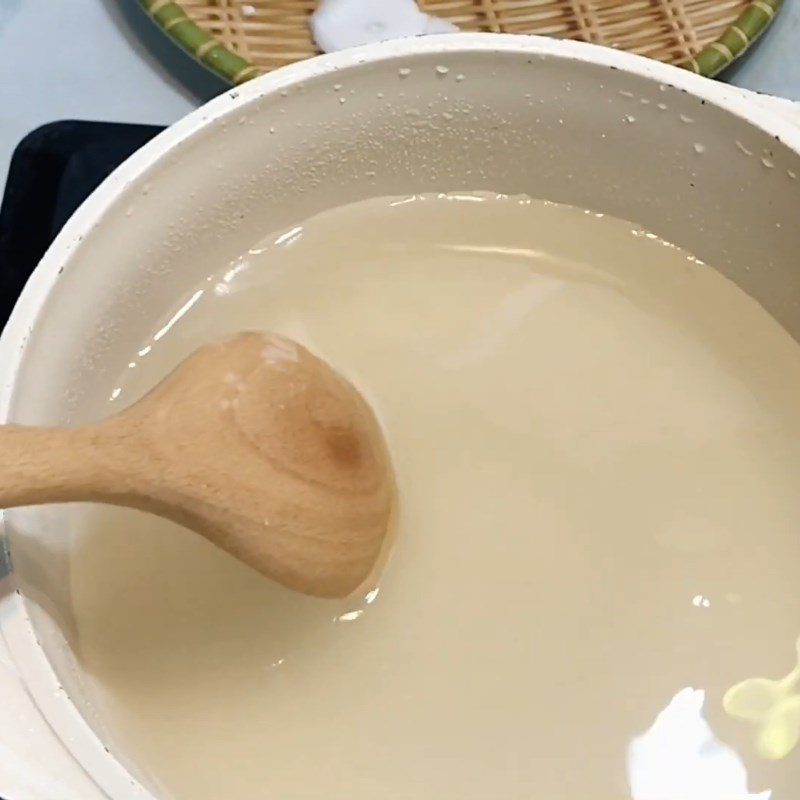 Step 3 Cook jelly Coconut jelly cut into pieces