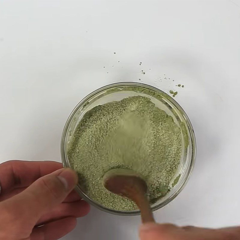 Step 1 Cook matcha jelly Thai milk tea matcha jelly