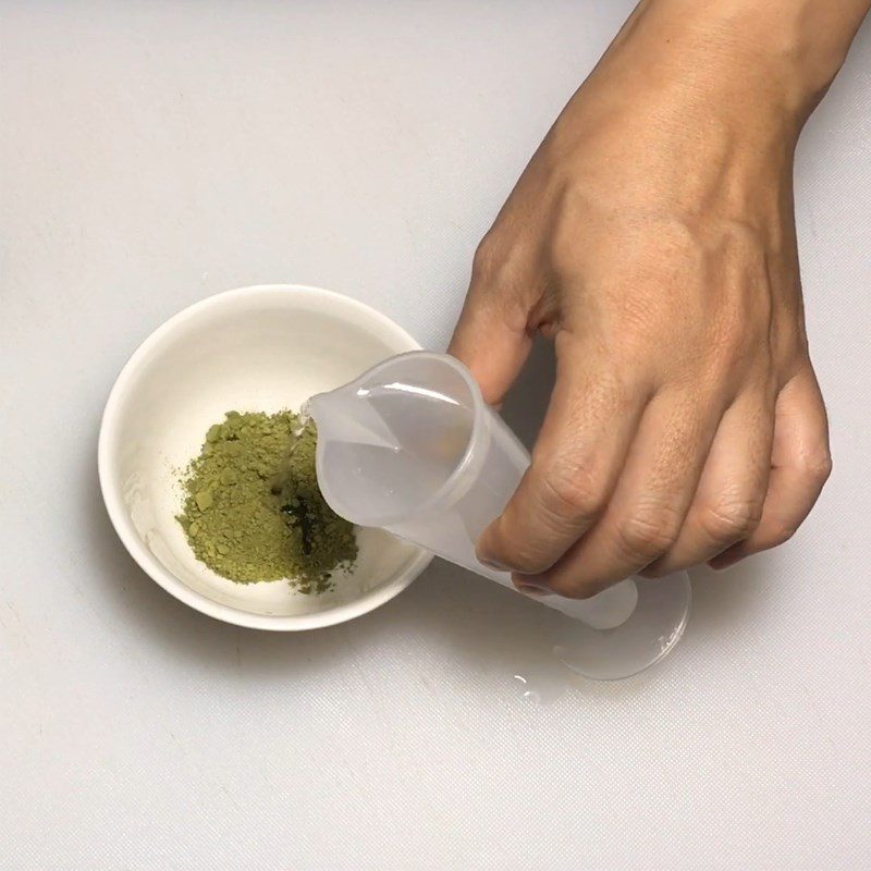 Step 1 Cook matcha jelly Matcha jelly milk tea