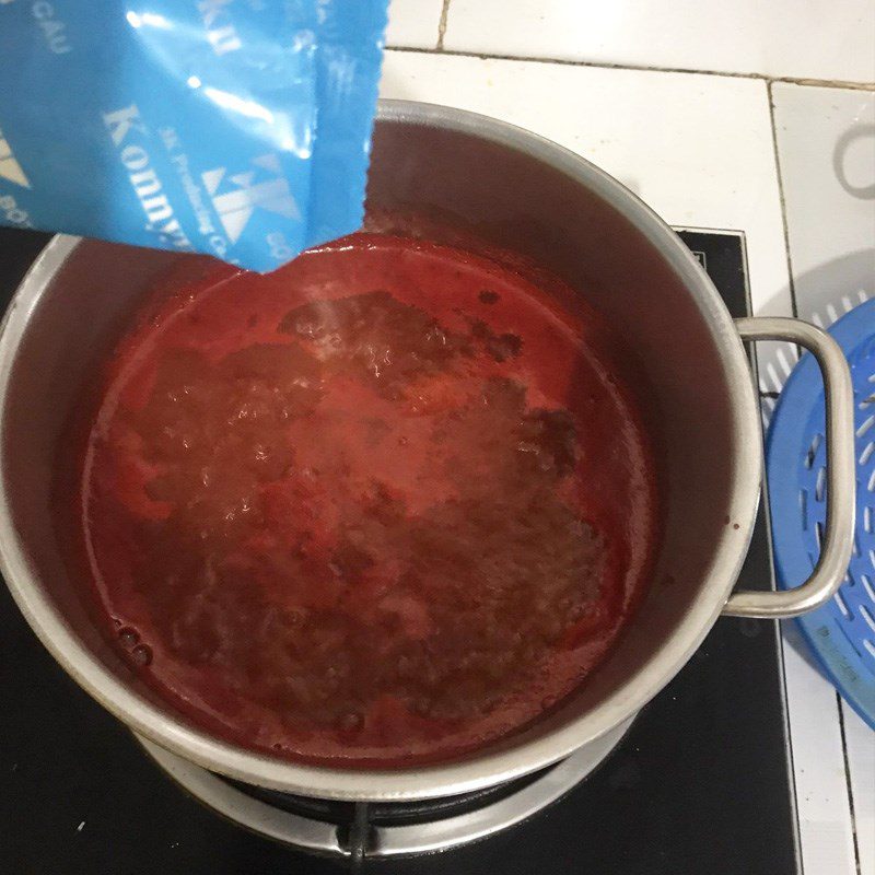 Step 2 Making watermelon jelly Watermelon jelly (recipe shared by users)