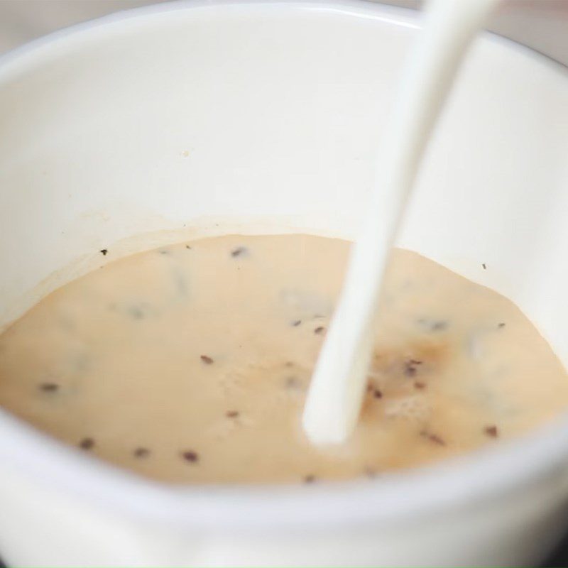 Step 2 Cook tea with milk and honey Royal Honey Milk Tea