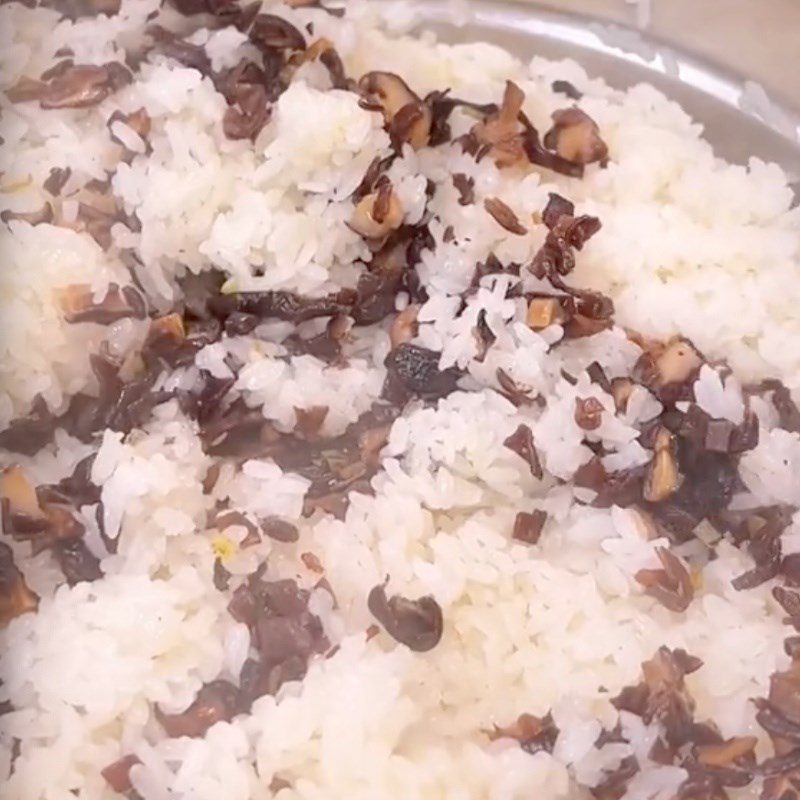 Step 5 Cook sticky rice Salty vegetarian sticky rice (Recipe shared by Tiktok Vegetarian Kitchen XANH)