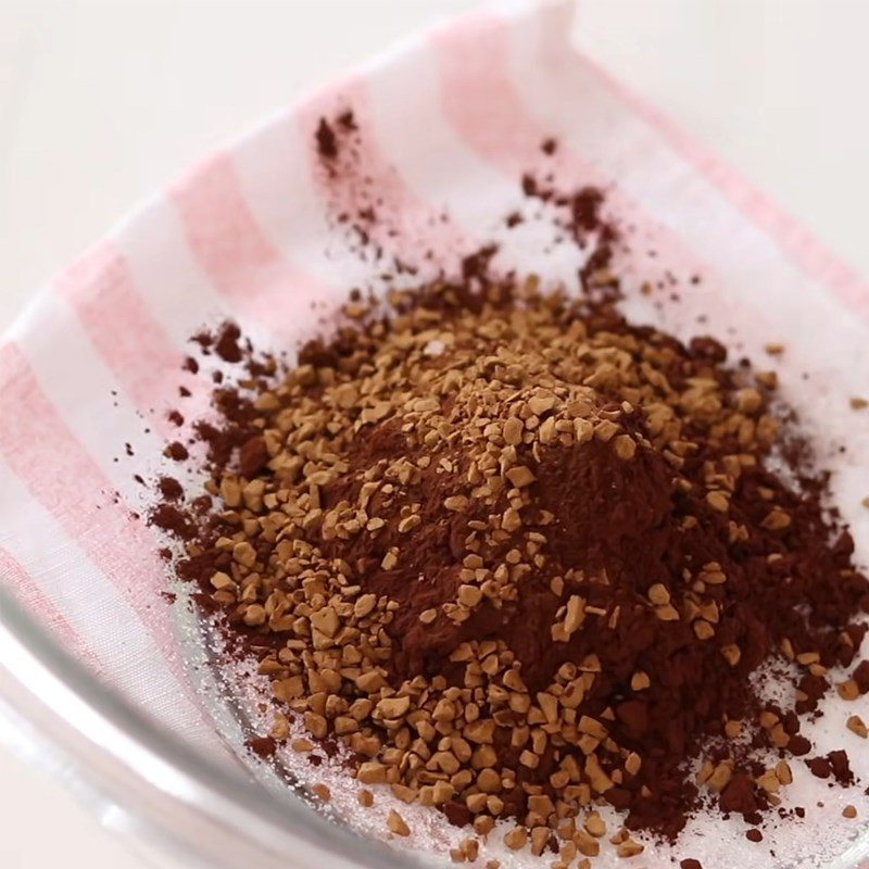 Step 1 Soak gelatin, mix powder for Cocoa Pudding (with gelatin)