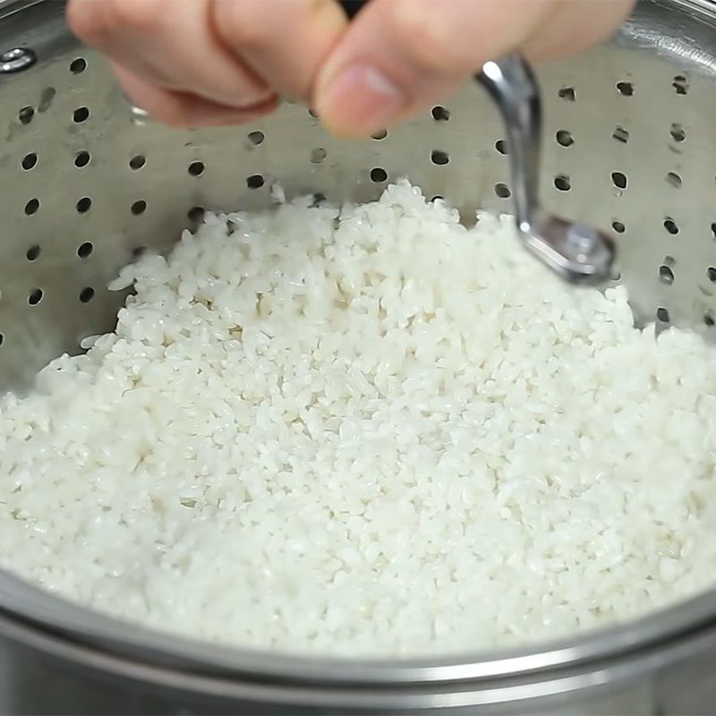 Step 1 Soak and cook the sticky rice for Mango Sticky Rice with Pandan Leaves