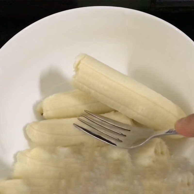 Step 1 Mash Bananas and Make Banana Milk Mixture Taiwanese Banana Cake