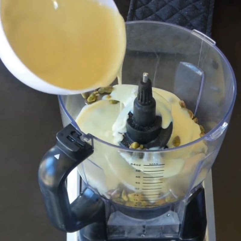 Step 2 Crush and blend the pistachios for Pistachio Ice Cream