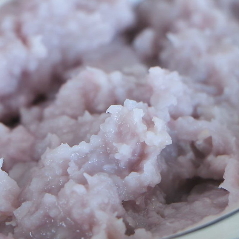 Step 2 Making mashed taro Taro milk tea with pearls