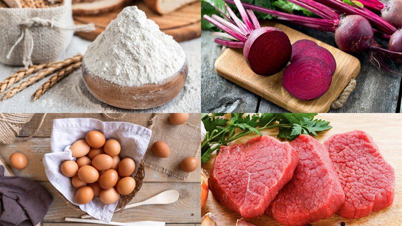Ingredients for beetroot noodle dish