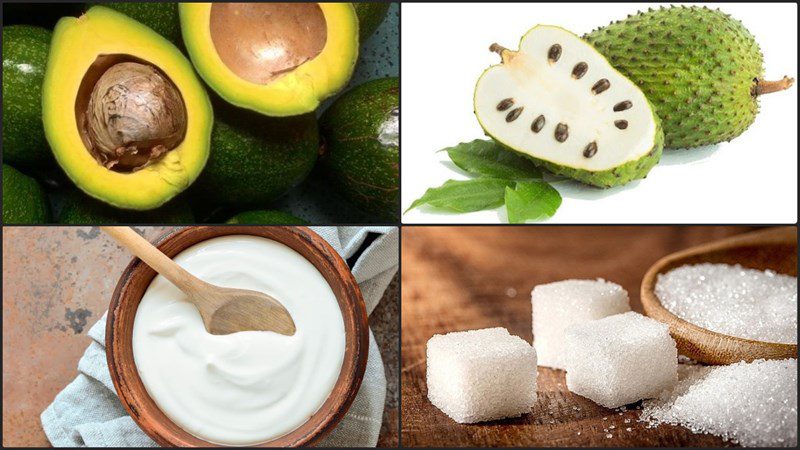 Ingredients for Avocado Soursop Smoothie, Avocado Soursop Yogurt Smoothie