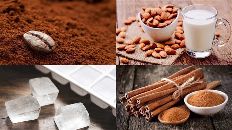 Ingredients for fresh milk coffee
