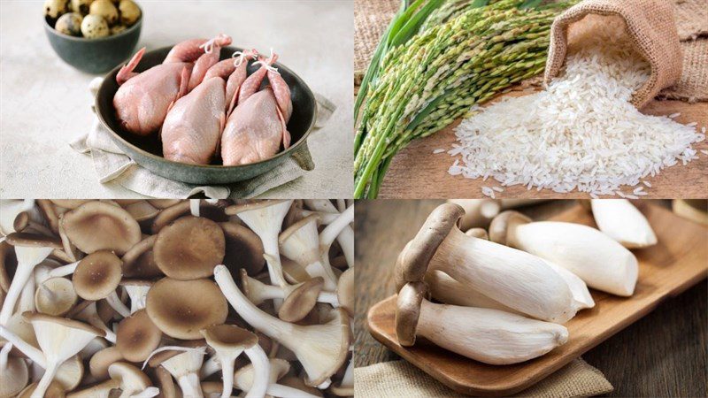 Ingredients for quail porridge