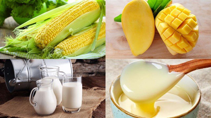Ingredients for corn smoothie