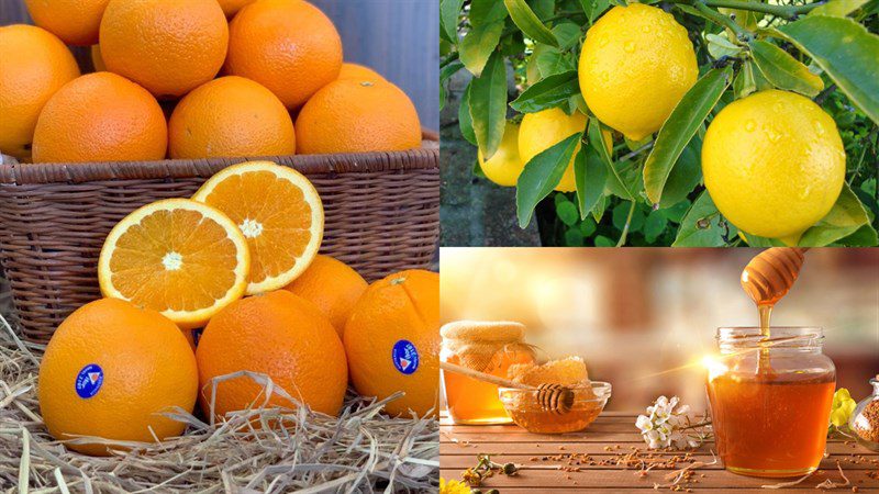 Ingredients for orange juice