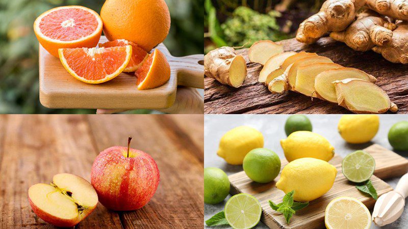Ingredients for orange juice dish