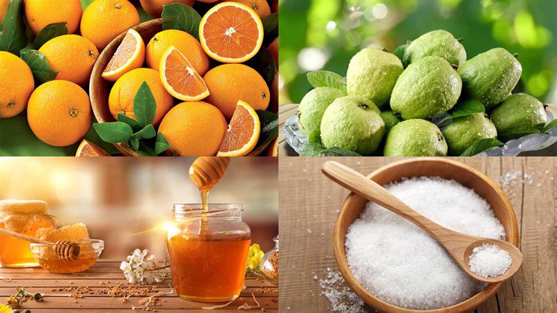 Ingredients for orange juice dish