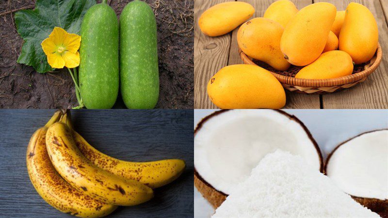 Ingredients for the dish of winter melon smoothie