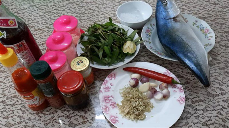 Ingredients for grilled pomfret with chili salt