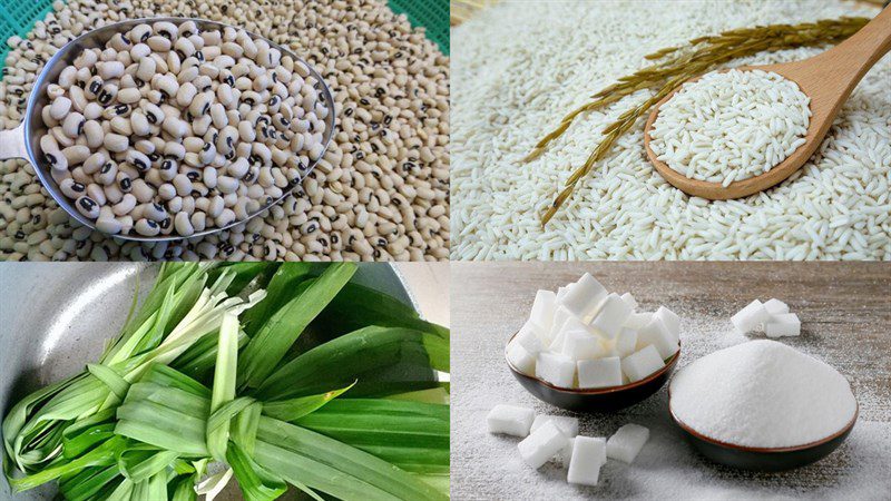 Ingredients for bean dessert