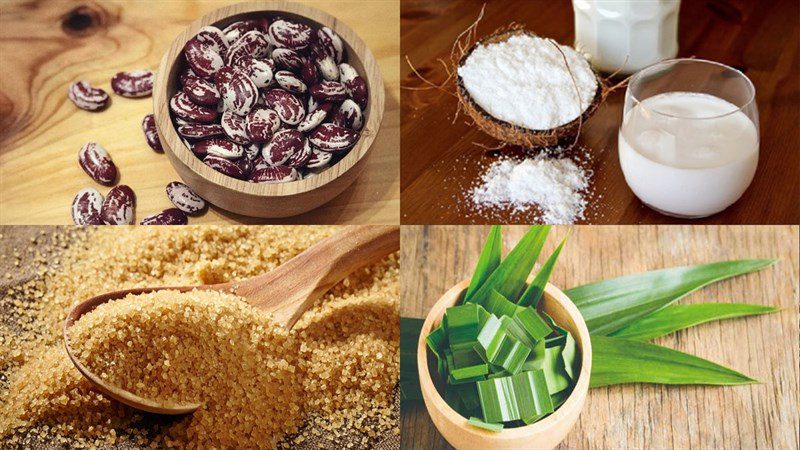 Ingredients for mung bean pudding