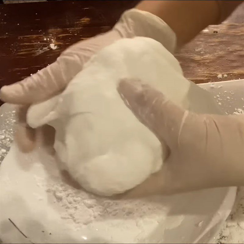 Step 1 Kneading Tapioca Flour Tapioca Pudding
