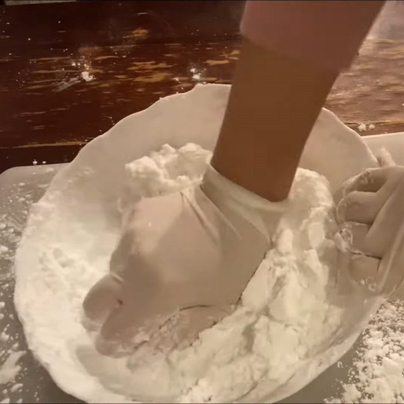 Step 1 Kneading Tapioca Flour Tapioca Pudding