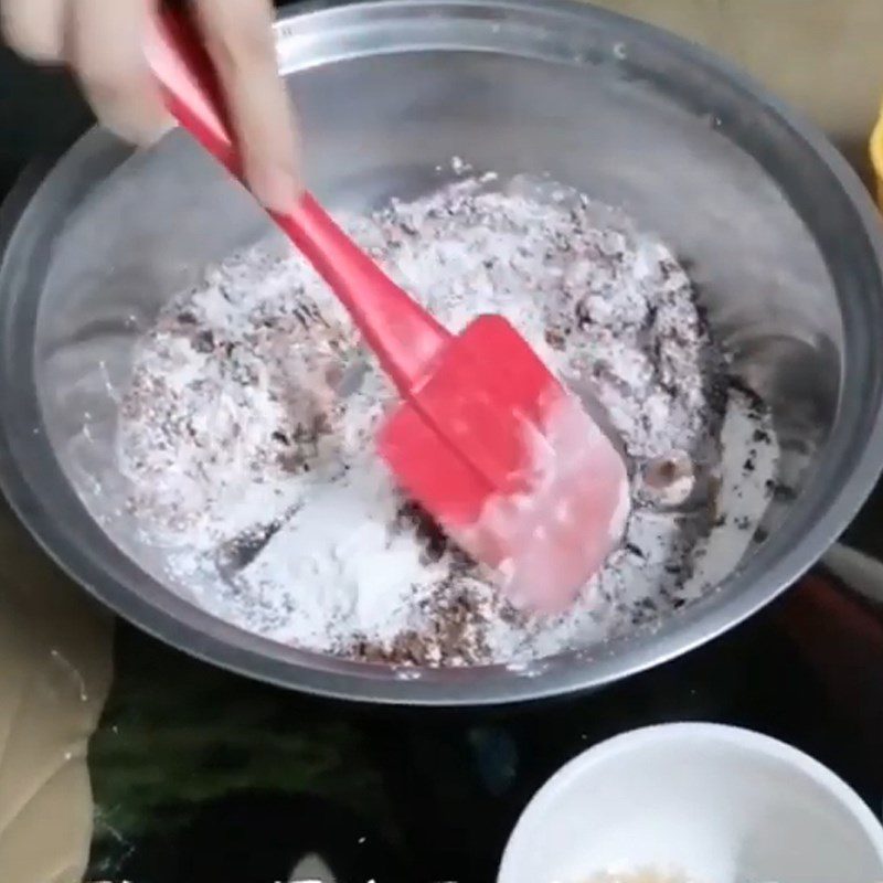 Step 2 Making tapioca dough Black tapioca made from rice flour