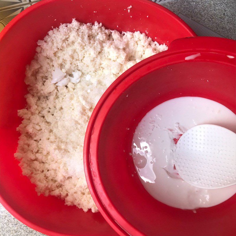 Step 2 Mix cassava Cassava ball dessert